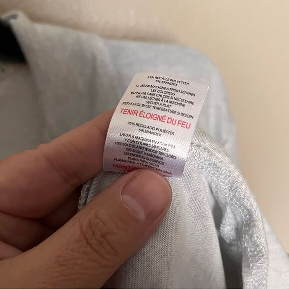 Rae Dunn Good Vibes Gray Short Sleeve Shirt and Shorts Pajama Set Size Large - Picture 12 of 13